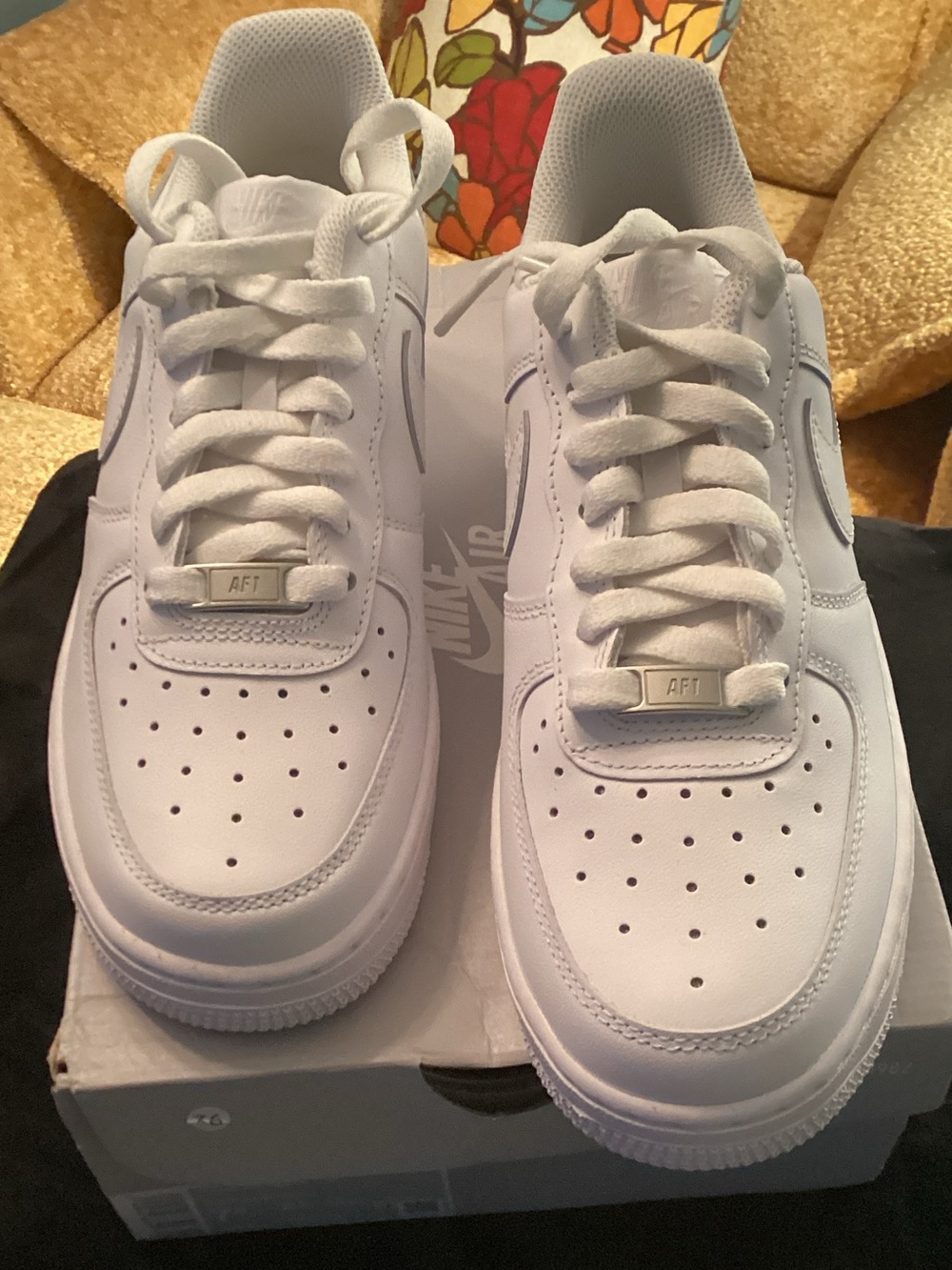 Nike White Leather Low-Top Sneakers